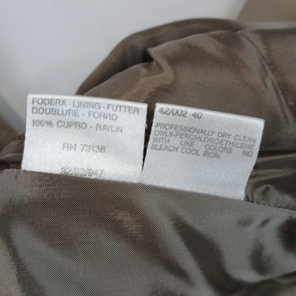 MaxMara Coat Womens Small Taupe Beige Wool Blend Long Jacket Made in Italy Lined - Picture 11 of 14